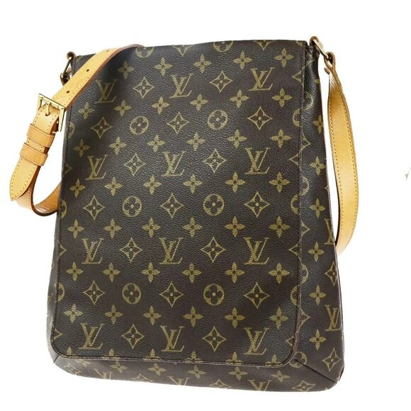 LOUIS VUITTON Musette Shoulder Bag Monogram Leather Brown France